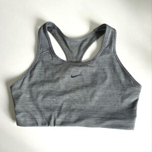 Nike Racerback Sports Bra with Moisture-Wicking Fabric Heathered Green Sz XL